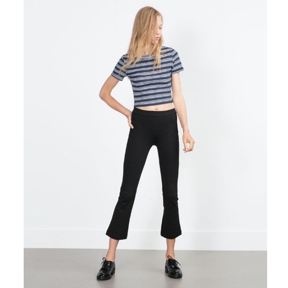 cropped flare leggings